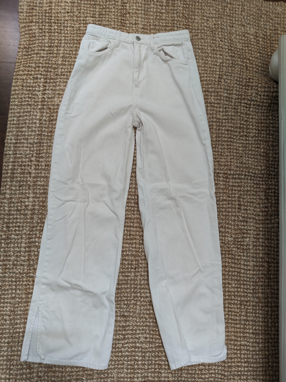 H&M White Straight-Leg Kids Jeans